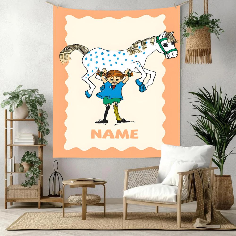 Pipi Custom Your Name Wall Decor Tapestry Art For Pet Memorial Birthdaywedding Party Backdrop Family Gift