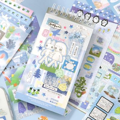 20 hárkov Kniha samolepiek DIY Scrapbook Samolepky Nové Samolepky do denníka Školské a kancelárske potreby