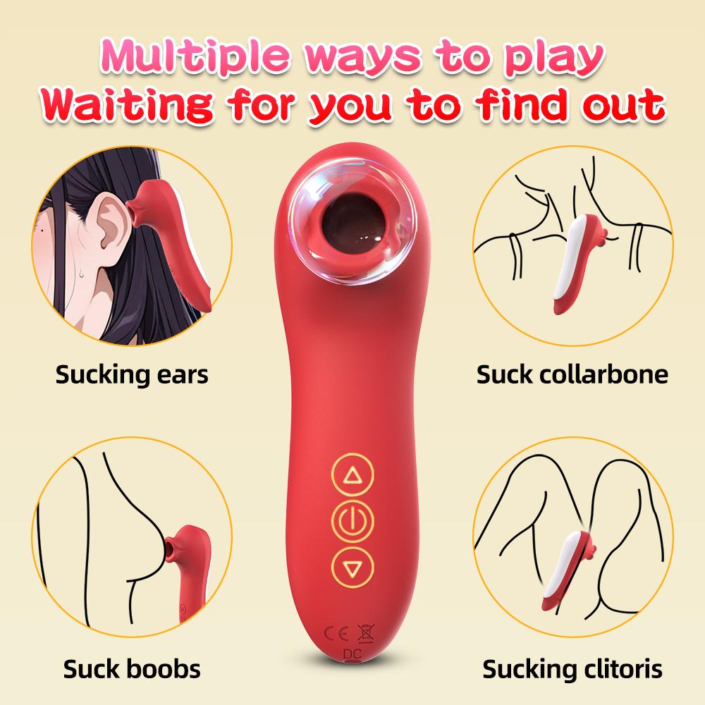 Frauen Saugvibrator Weibliche Klitoris Brustwarze Oraler Masturbator Vagina G-Punkt Vakuum-Massagegerät Weiblich für Erwachsenenprodukt Sexspielzeug