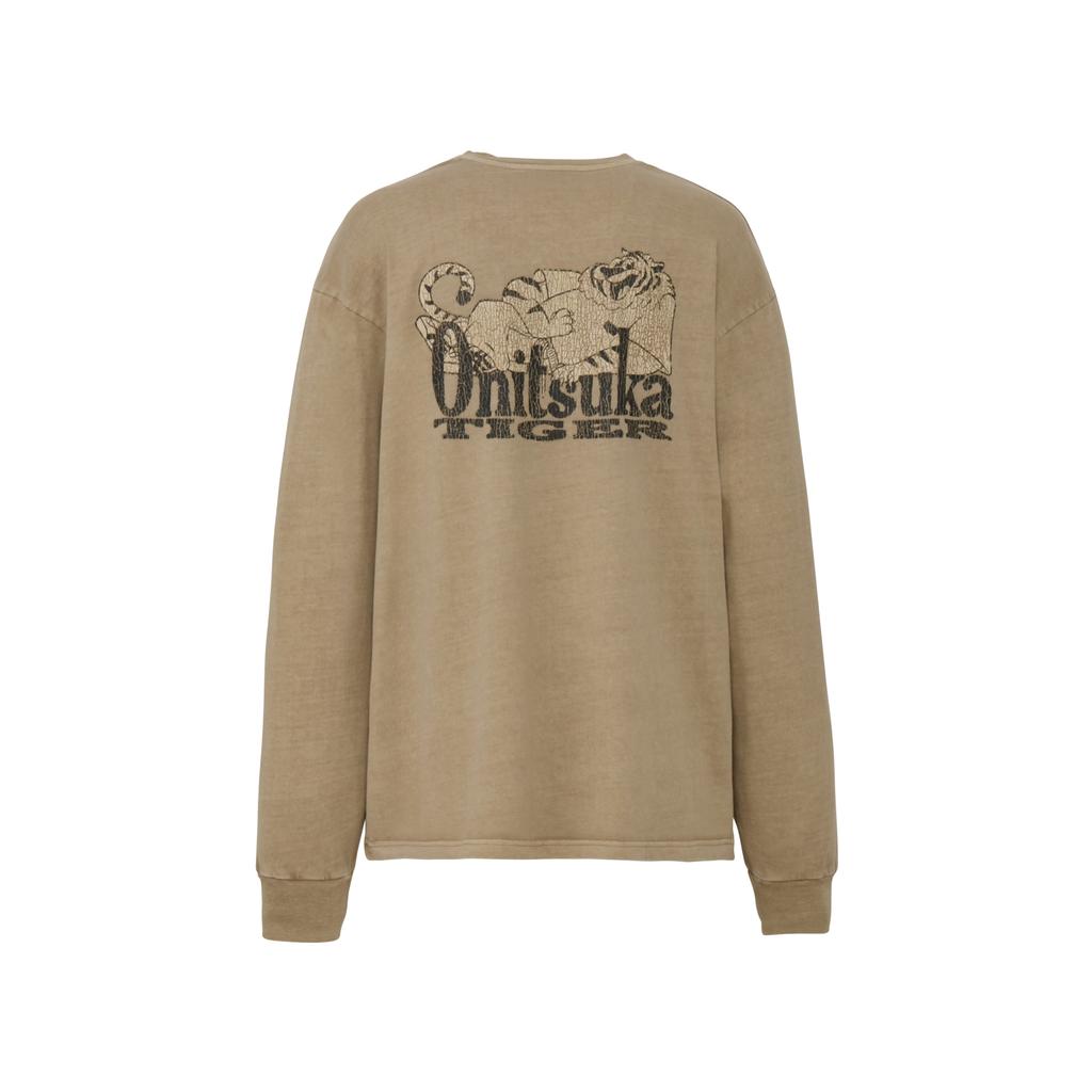 ONITSUKA TIGER Water Wash Long Sleeve Printed T-Shirt Unisex Tops 2183B610_250