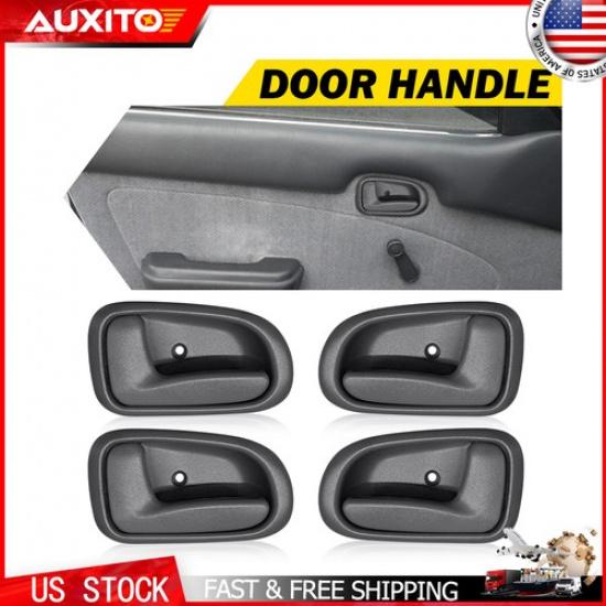 Interior Door Handle Set For 1993-1997 Toyota Corolla CE LE DX Gray 4 Pieces