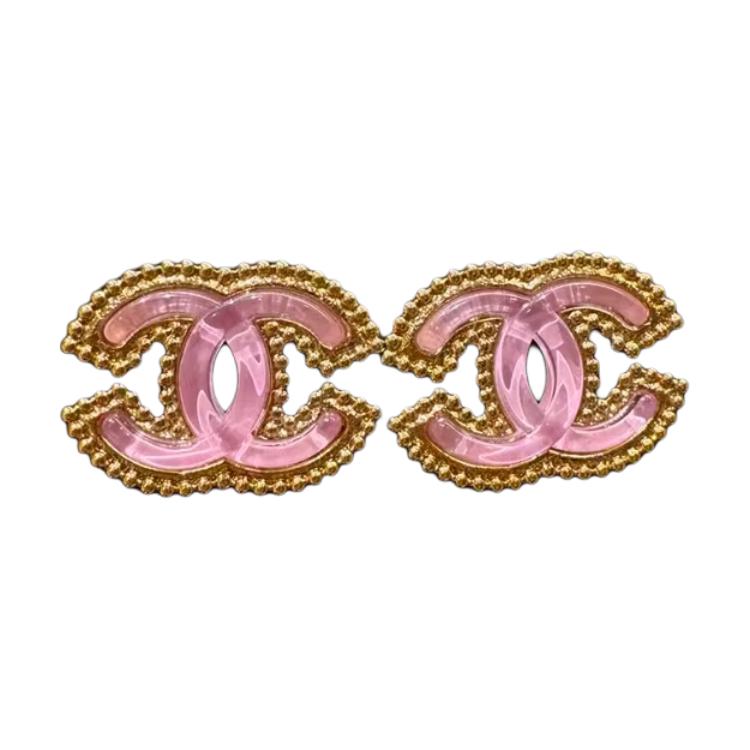 

Chanel Classic Double C Logo Metal Resin Earrings Women earrings Gold Pink ABD128-B16089-NW208 Default Packaging