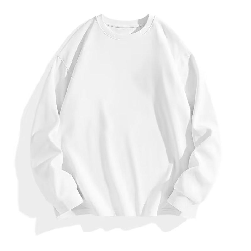 Plus Size 300 Jin Men's Loose Fit Drop Shoulder Crew Neck Solid Sweatshirt