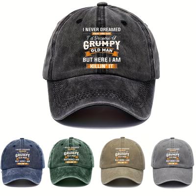 Trendy UnisexS Faded Baseball Cap with Printed Letters Adjustable And WornIn for Casual Wear Perfect for Travel And Outdoor Act
