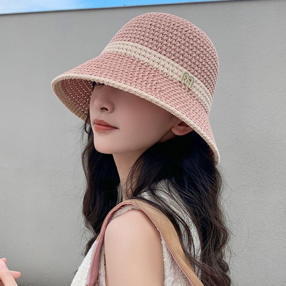 Foldable Bow Fisherman Hat Elegant Sunscreen Bucket Cap Fashion Woman Sun Hat  Mountaineering