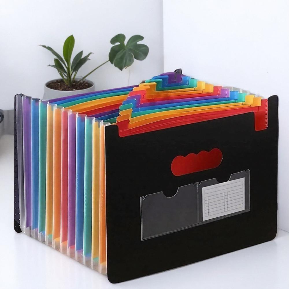Прочная водонепроницаемая офисная сумка-аккордеон для хранения документов Stonego 13 25 ячеек трехсторонняя папка с клапаном 3247₽