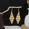 Cloisonné Peacock Earrings: Imitation Miao Silver Totem with Phoenix Bell Pendant for Women