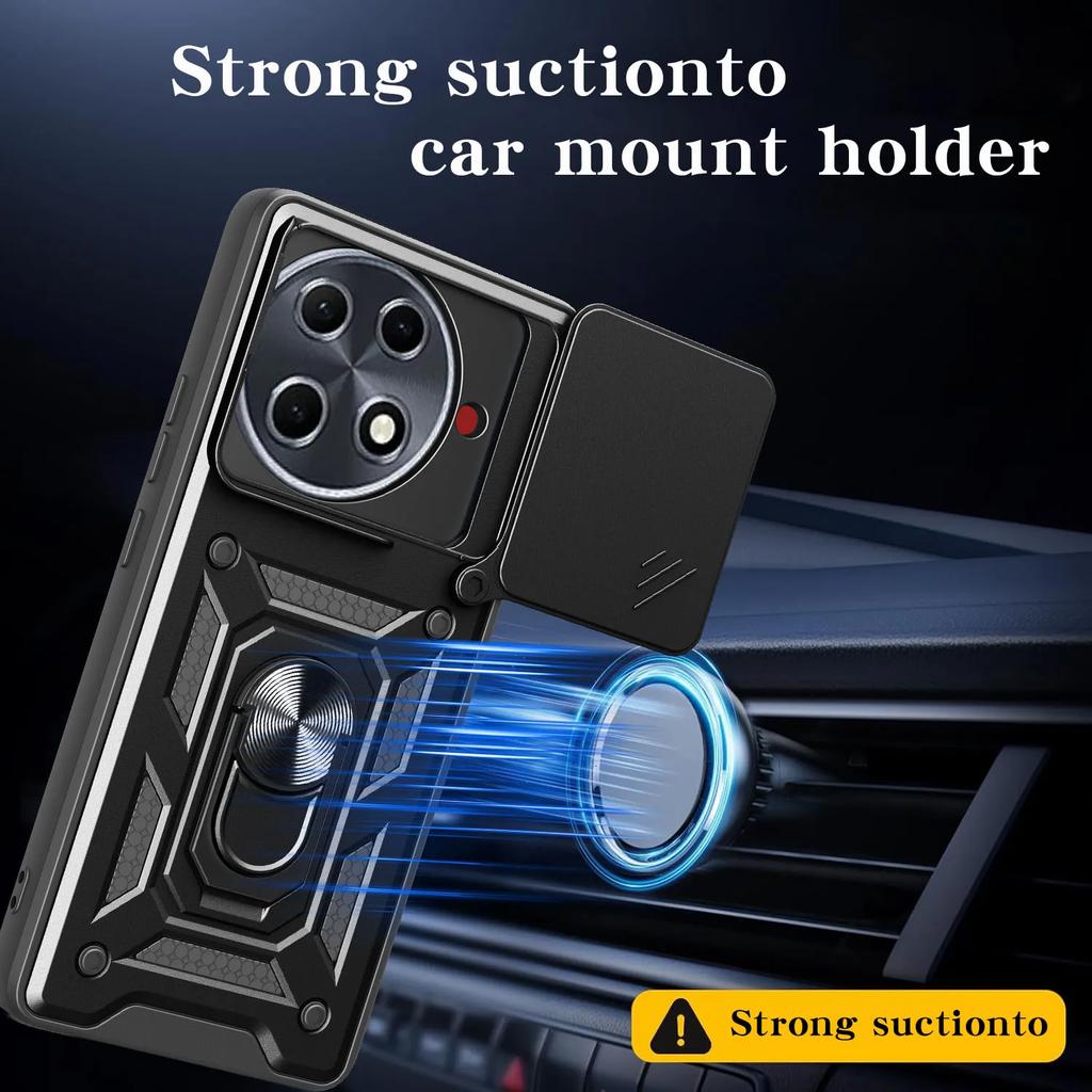 Funda for Tecno Camon 30s Pro 4G Case Slide Camera Protection Rotatable Ring Stand Back Cover for Tecno Camon 30S Pro 4G Capa