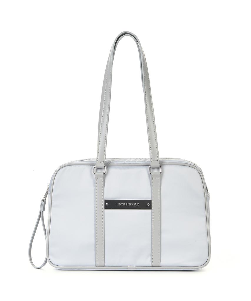 Nick&Nicole Crystal Nylon Combi Boston Bag_Silver