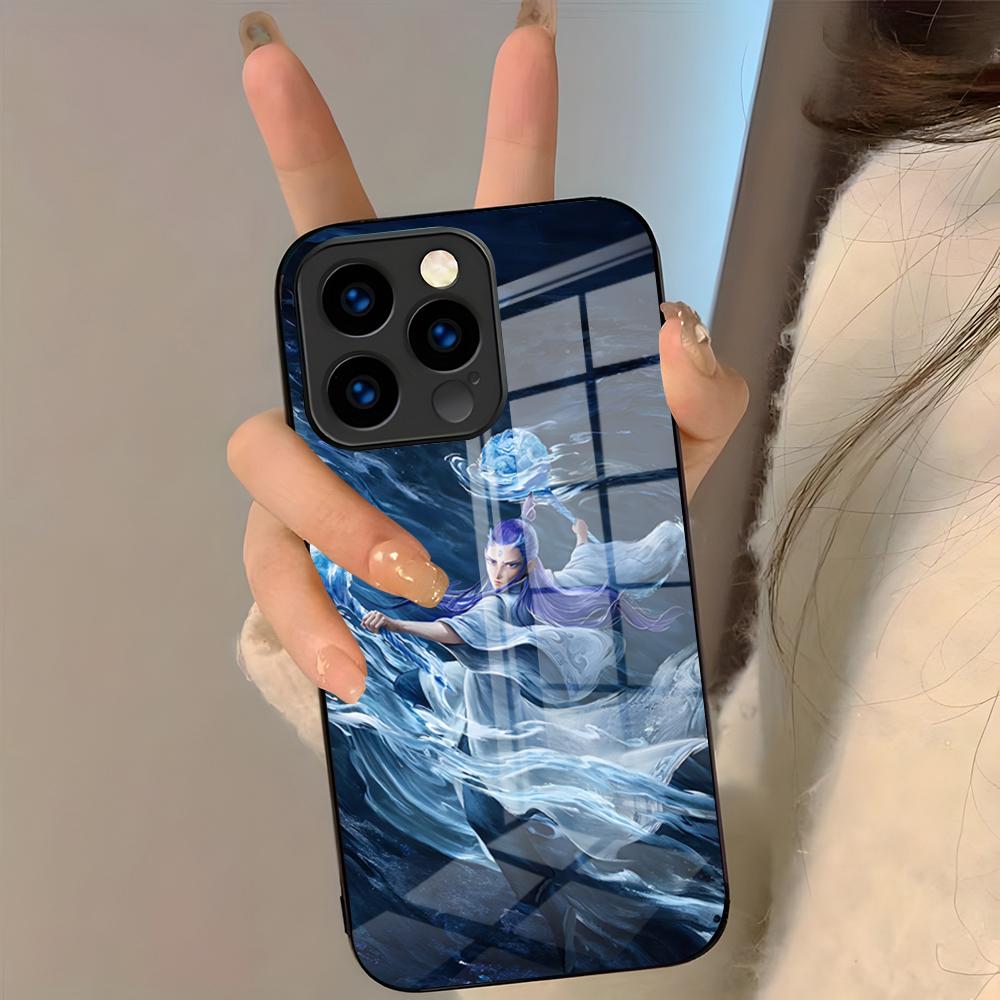 Cartoon Movie Nezha Phone Case For IPhone 17 Pro Max 16 15 14 Pro Max 13 11 Plus Glass Cover