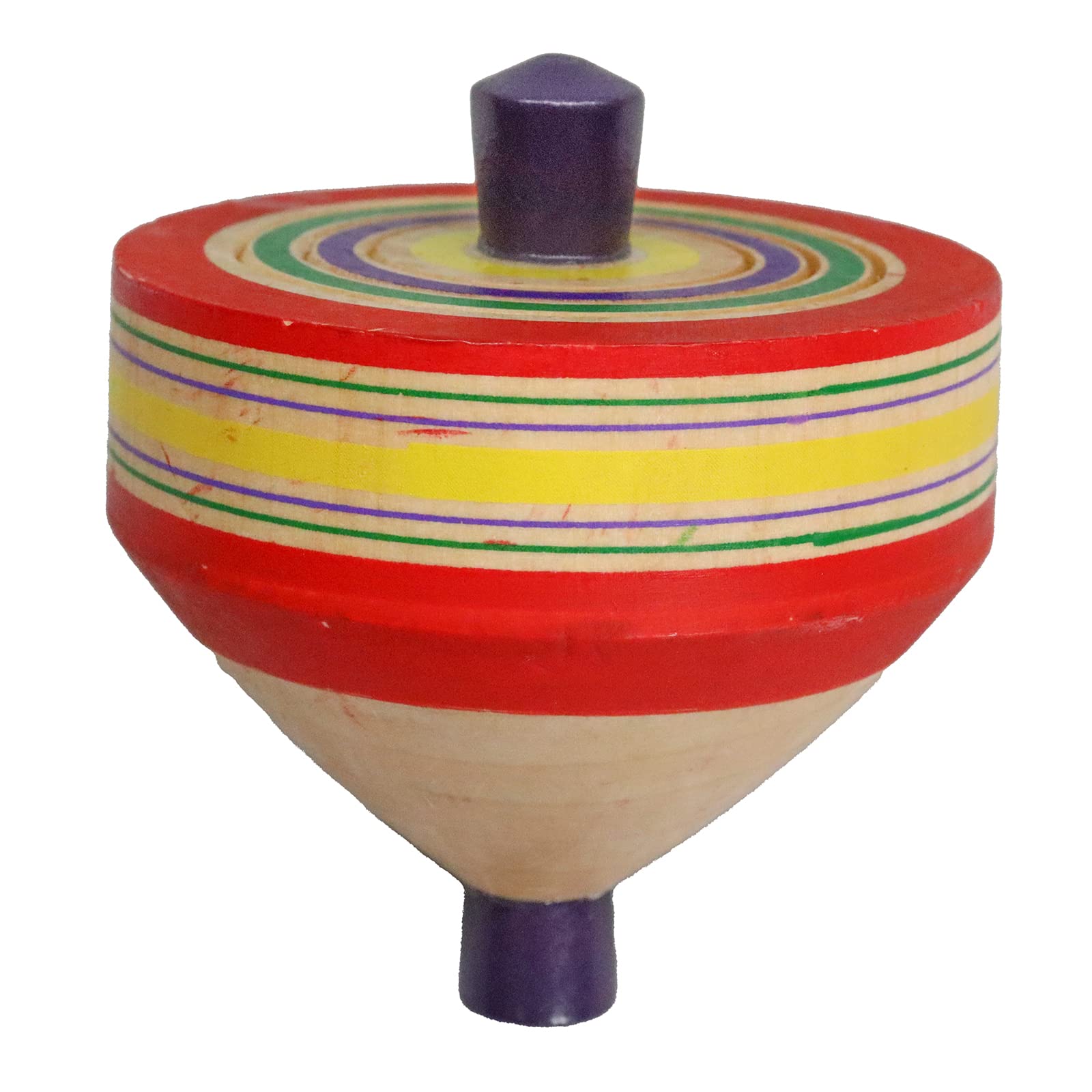 

Castle Enterprise Folk Craft Traditional Wooden Toy Throwing 3 inches Top,