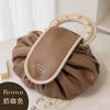 1 Stück Neue Faule Kordelzug Kosmetiktasche Damen Tragbar Wasserdicht PU Reise Waschtasche Tragbare Aufbewahrungstasche Box Box Premium