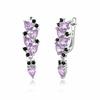 Women'S 925 Sterling Silver Natural Brazil Amethyst Gemstone Earrings Elegant Fine Jewelry For Anniversary Party