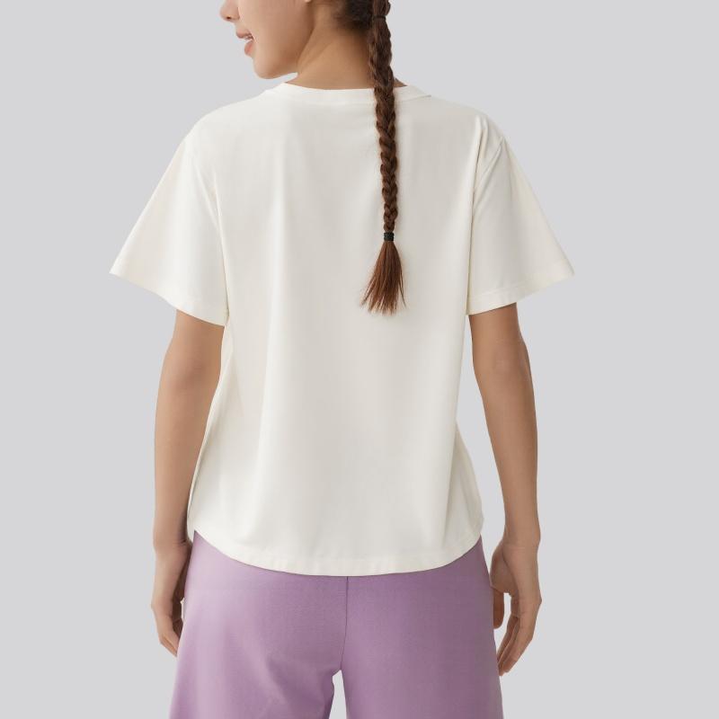 Skechers Fashionable Comfortable Round Neck Pullover Casual Short Sleeve T-Shirt Women Tops L225W276-0074