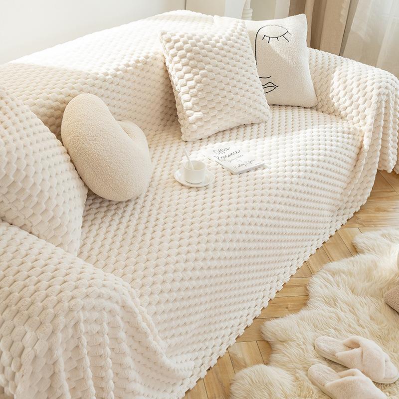 Luxury Plush Velvet Sofa Towel Soft Sofa Blanket Winter Warm Couch Cover 1/2/3 Seater Corner Couch Slipcover 180*420cm