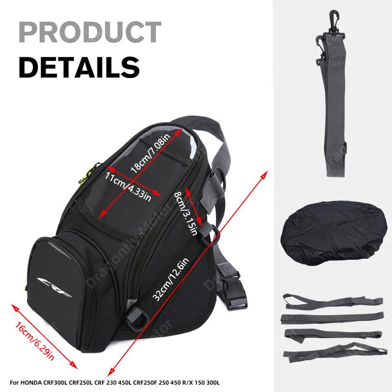 Torba na paliwo motocyklowe Telefon komórkowy Nawigacja Zbiornik do HONDA CRF300L CRF250L CRF 230 450L CRF250F 250 450 R/X 150 300L