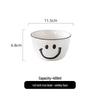 ZISIZ Cute Ceramic Smiley Face Rice Bowl