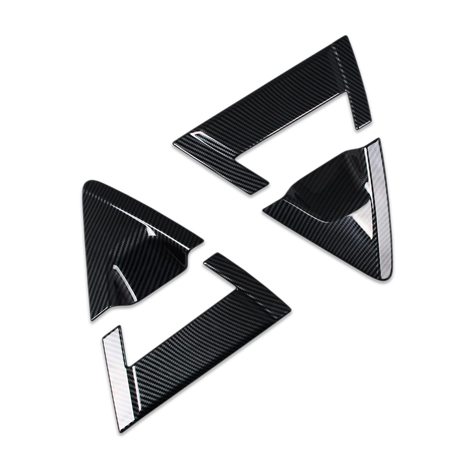 

RUIQ Rear Door Outer Handle Full Coverage Designed Exclusively for the New Honda Vezel RV Handle Black Carbon Fiber Exterior Cover, Type, (Door