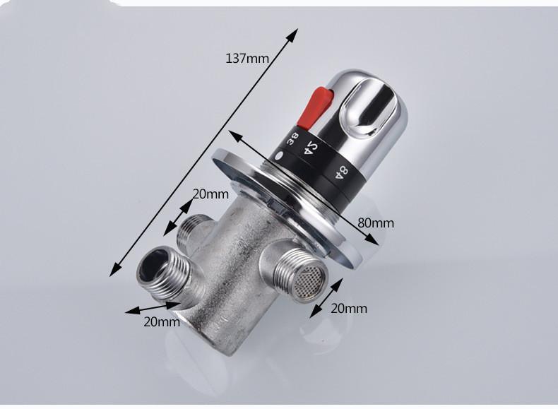 Thermostatic Mixer Valve Thermostatic Cartridge Chrome Temperature Control Shower Mixer Valve Constant Temperature Valve