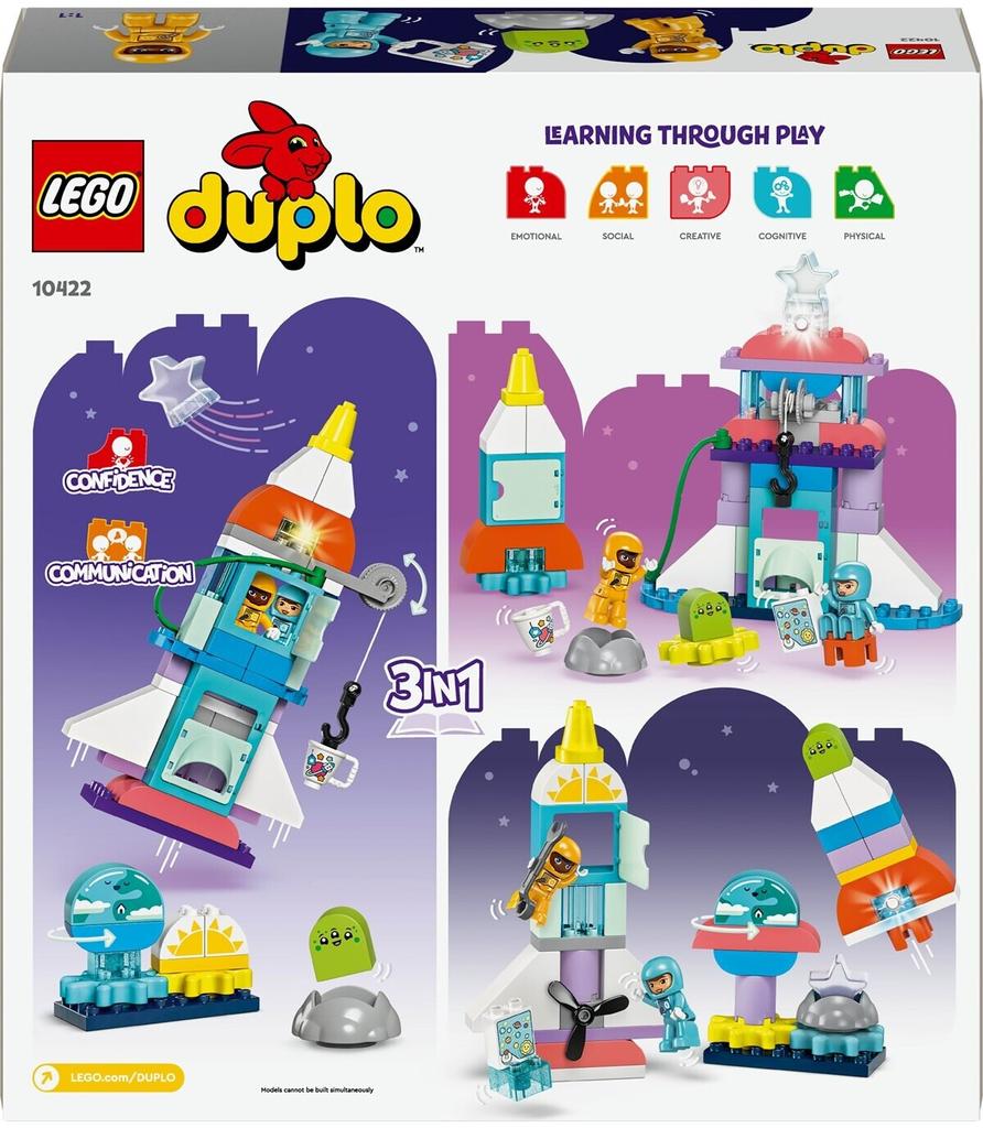 LEGO Duplo Constructor – Space Shuttle 3-in-1 for Many Adventures (10422)