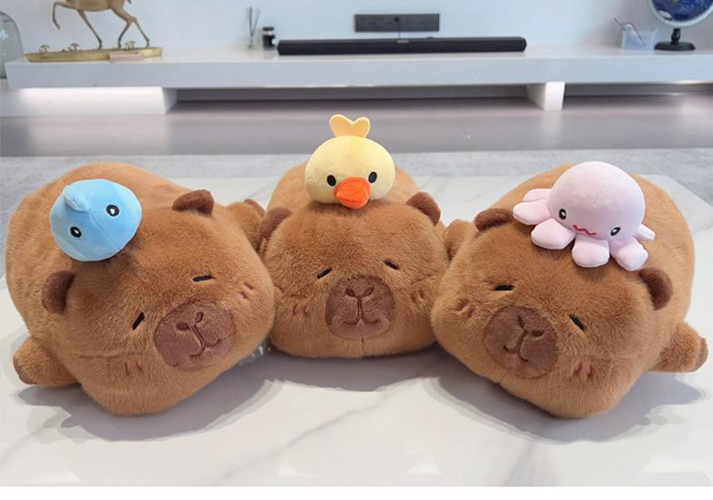 Capybara Plush Pillow Toy: Soothing Birthday Gift for Girls