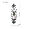 Light Luxury Wall Mounted Candle Holders Iron Art Metal Tealight Ornament  Dinner