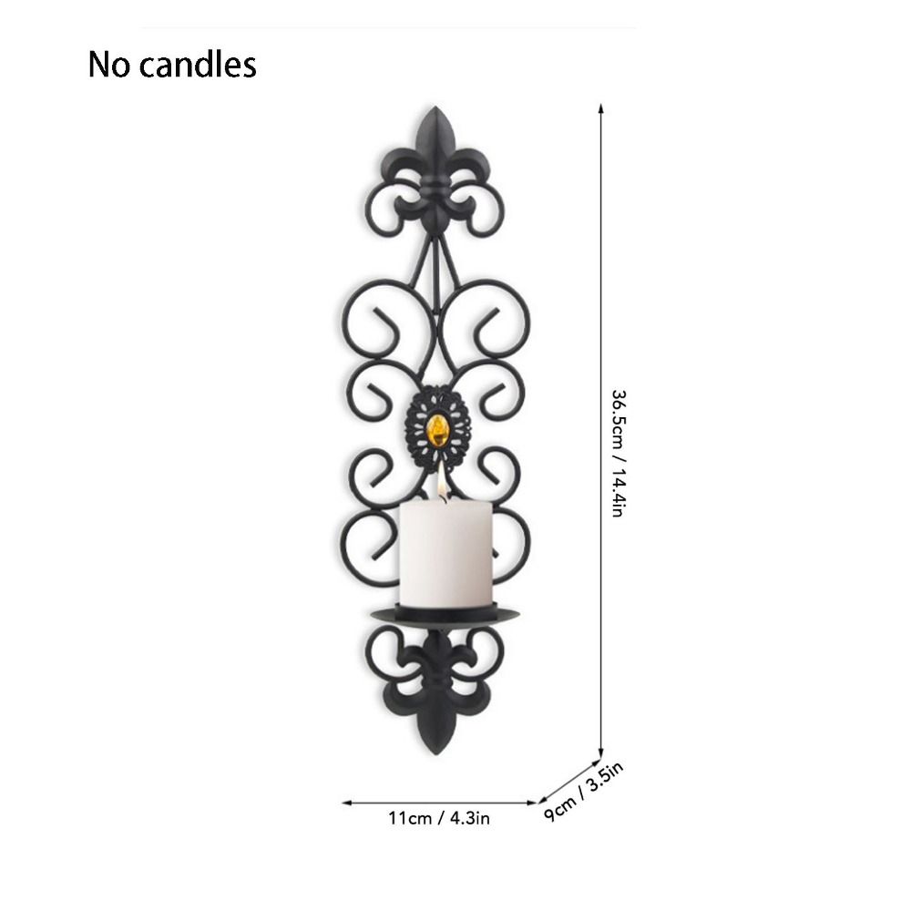 Light Luxury Wall Mounted Candle Holders Iron Art Metal Tealight Ornament Dinner