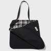 SIO Reversible Shoulder Bag _ Black Check & Black