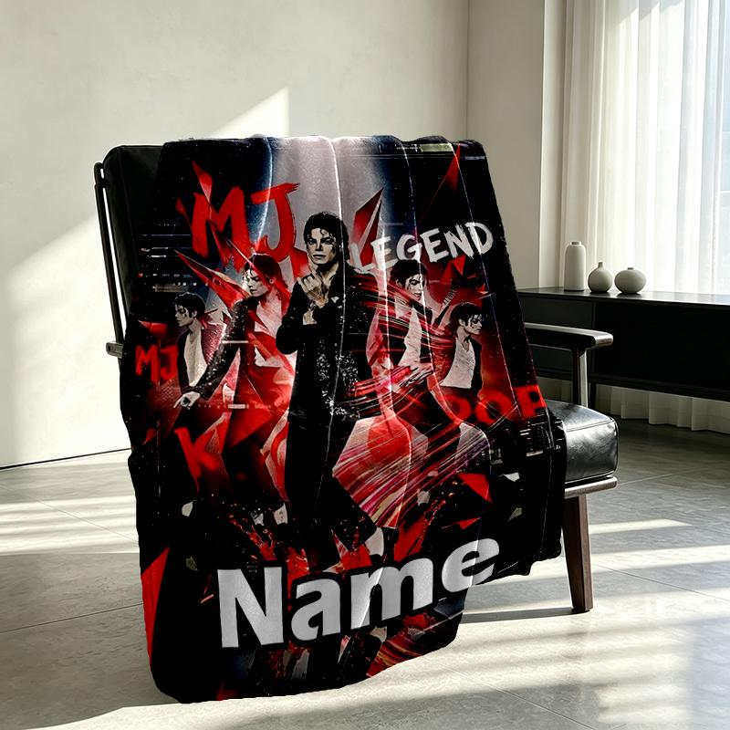 Individuell personalisierte Michael Jackson Print Decke, Heimdekoration, Schlafzimmer, Sofa, Camping, Couch, Geschenke für Geburtstag Weihnachten