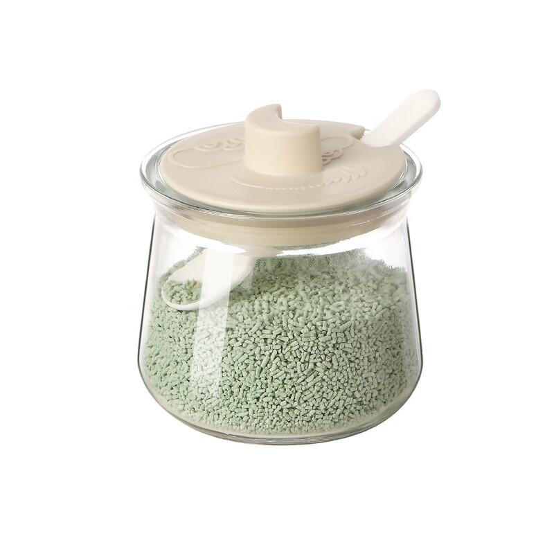 Rotating Glass Spice Jar Set with Lids