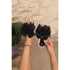 Women's Straw Wearable and Durable Flat Slippers - Bow Flower Flip Flops Sandals Women's Summer Outdoor Home Casual Shoes