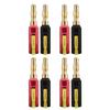 HHDZI 4mm Solderless Banana Plug Quick Push Type Audio Speaker Terminal High Temp Flame Retardant Nylon Shell Gold Plated PinGood Product