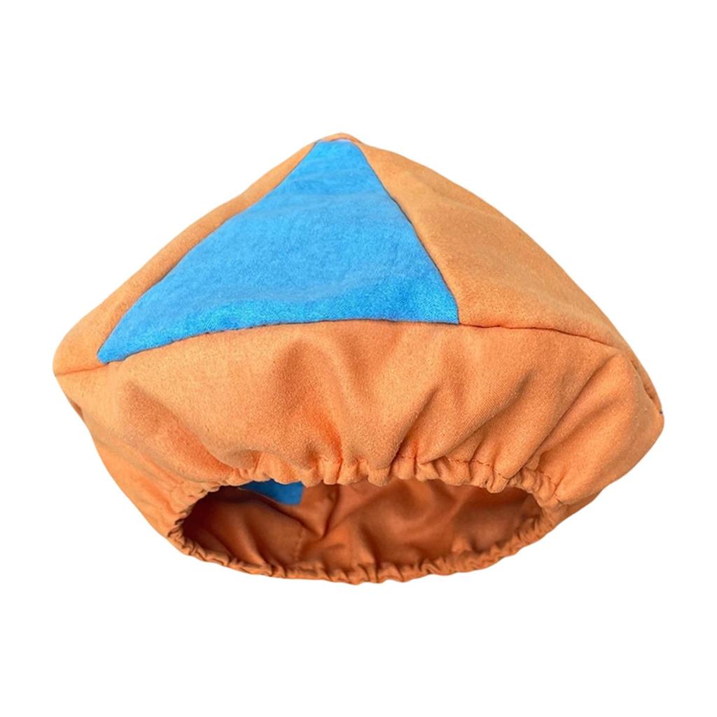 Suede Cap Funny DIY Novelty Blue Orange Hat for Party Favor Winter Carnival