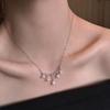 Gioielli di Moda Collana a Catena Clavicolare in Argento Sterling 925 per Donne Gioielli Collana con Pendente a Frange in Argento 925 Personalizzata