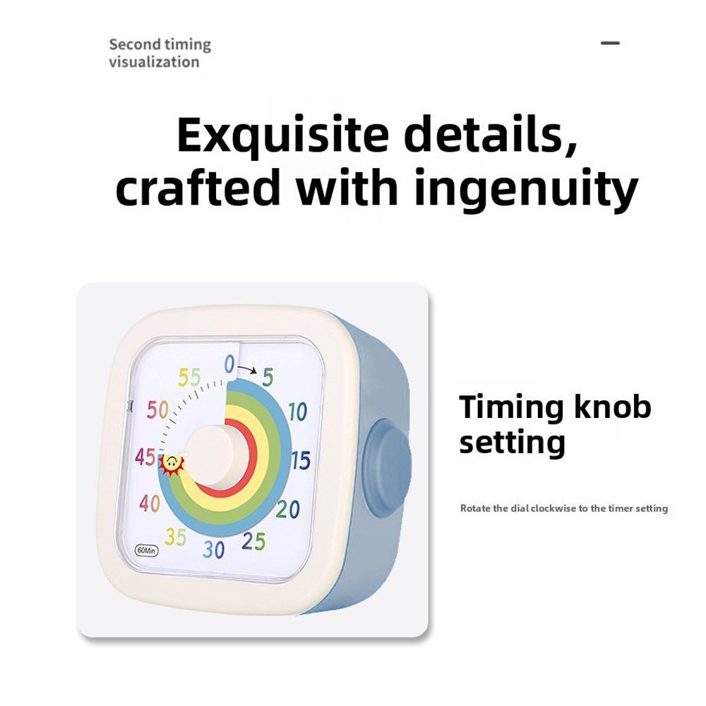 60-Minute Countdown Timer for Kids and Adults, Silent Timer for Home, Kitchen, Or School study Reminder Time Management Tool