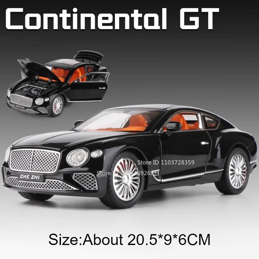 1:24 Mulsanne Continental Gt Modèle Voitures Jouets Alliage Moulé Sous Pression Son Lumière Portes Ouvertes Tirer En Arrière Amortissement Modèles de Collection