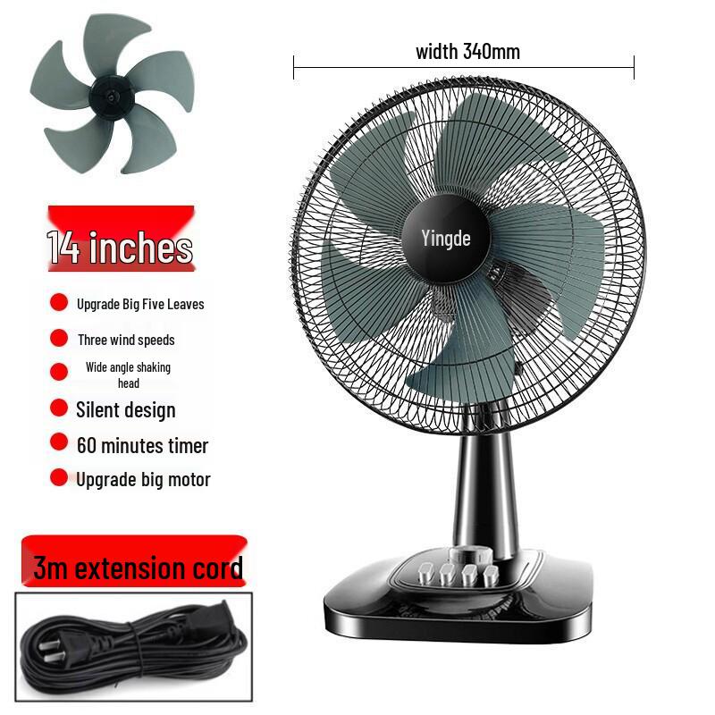 16palcový tichý oscilační stolní ventilátor pro domácnost a koleje