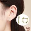 WOSTU Hot Sale 925 Sterling Silver Gold Color Small Circle Hoop Earrings For Women Birthday Simple Noble Jewelry Gift CQE498