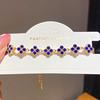 Floral Pendant Wristband With Stainless Steel And Diamond Accents For Women
