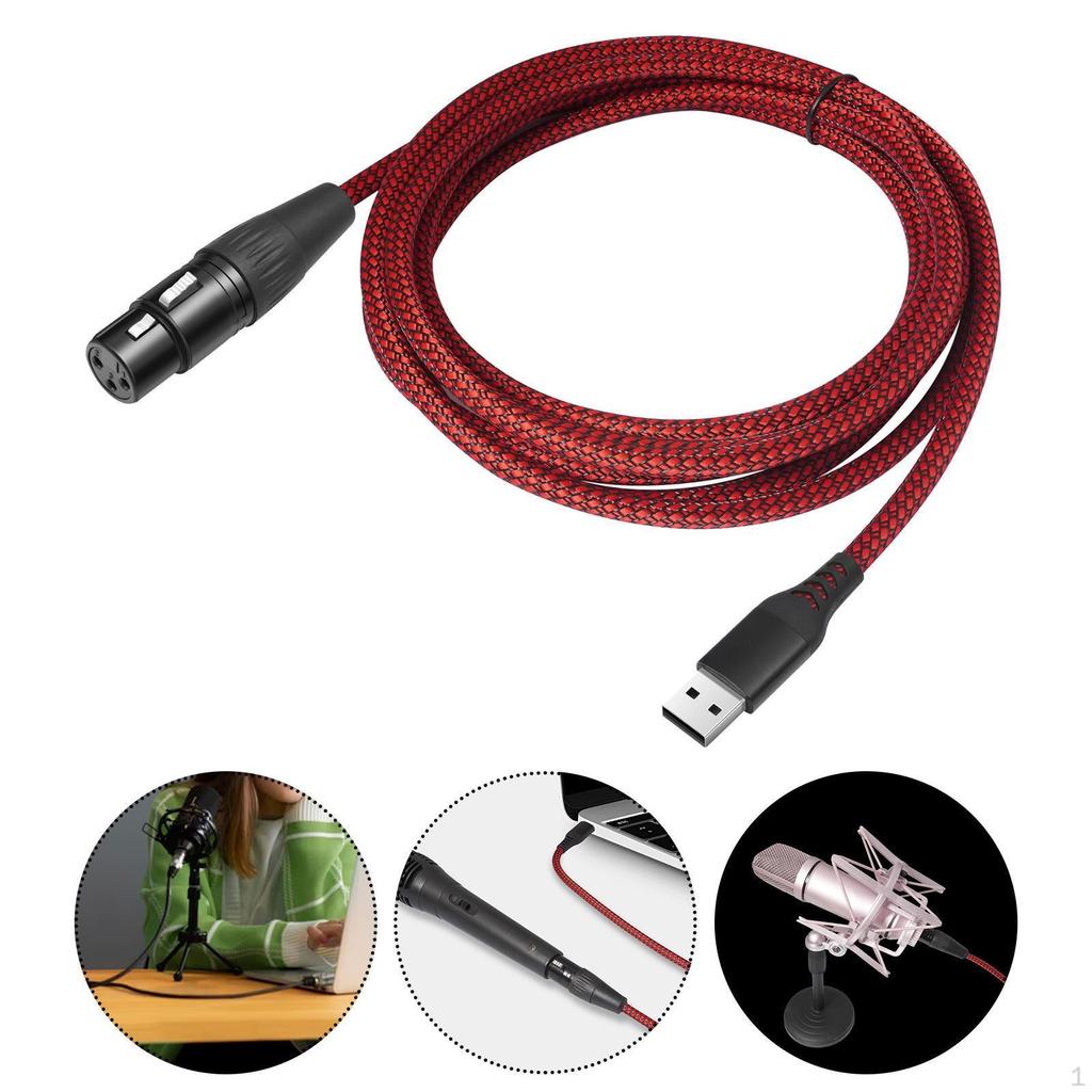 Cable, USB Male to XLR (3-pin), Female, Stereo , for Computer Speakers, Laptop, Vocal