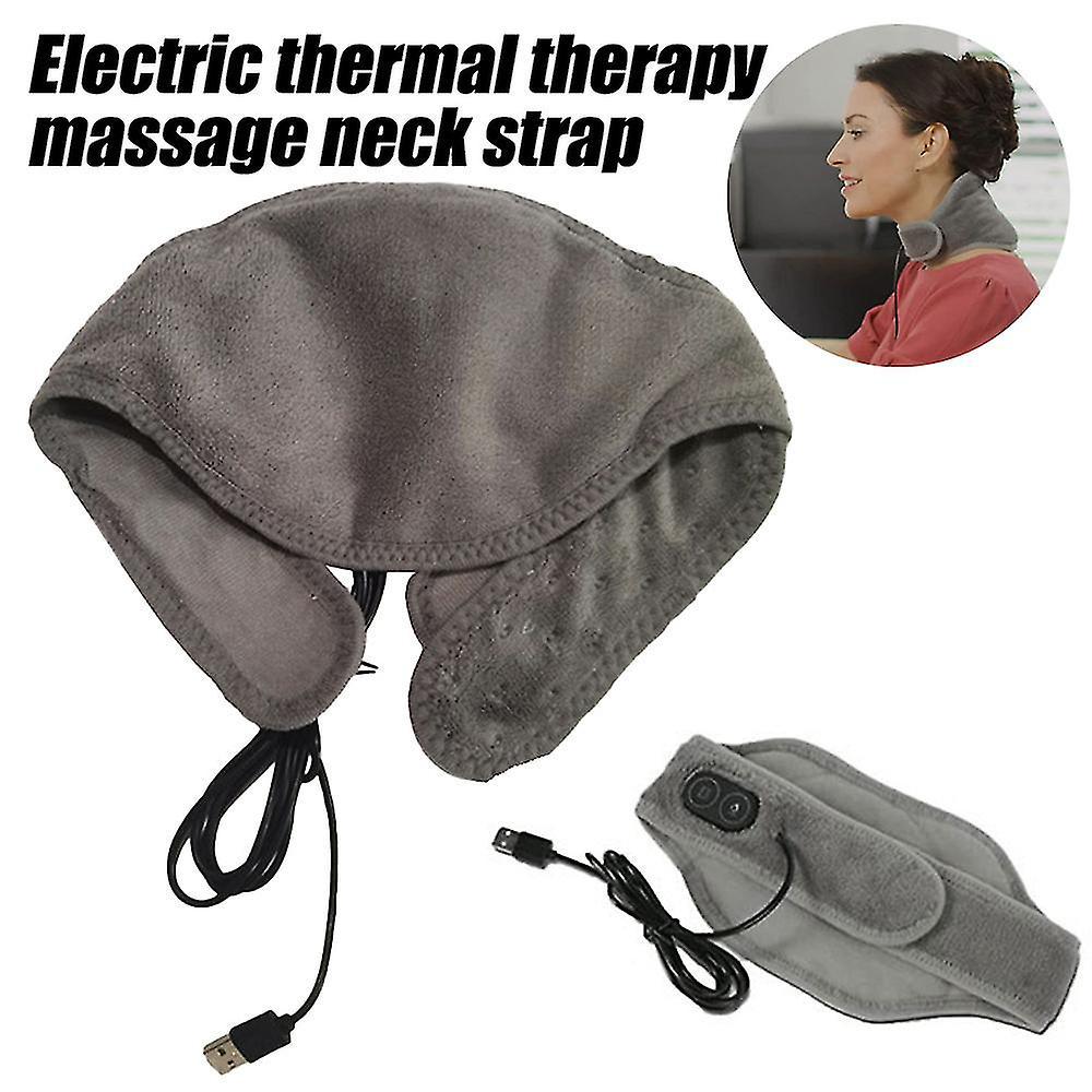 Neck Wrap Massager Personal Electric Neck Heating Pad With 3 Vibrations 3 Heat Settings - 9 Relaxing Combinations Tw