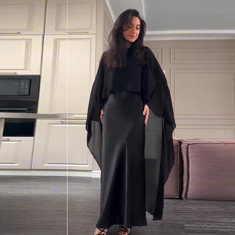 Dámský jednobarevný top bez rukávů a přehoz - Letní sada 2024 - Lehký zralý styl, evropský a americký