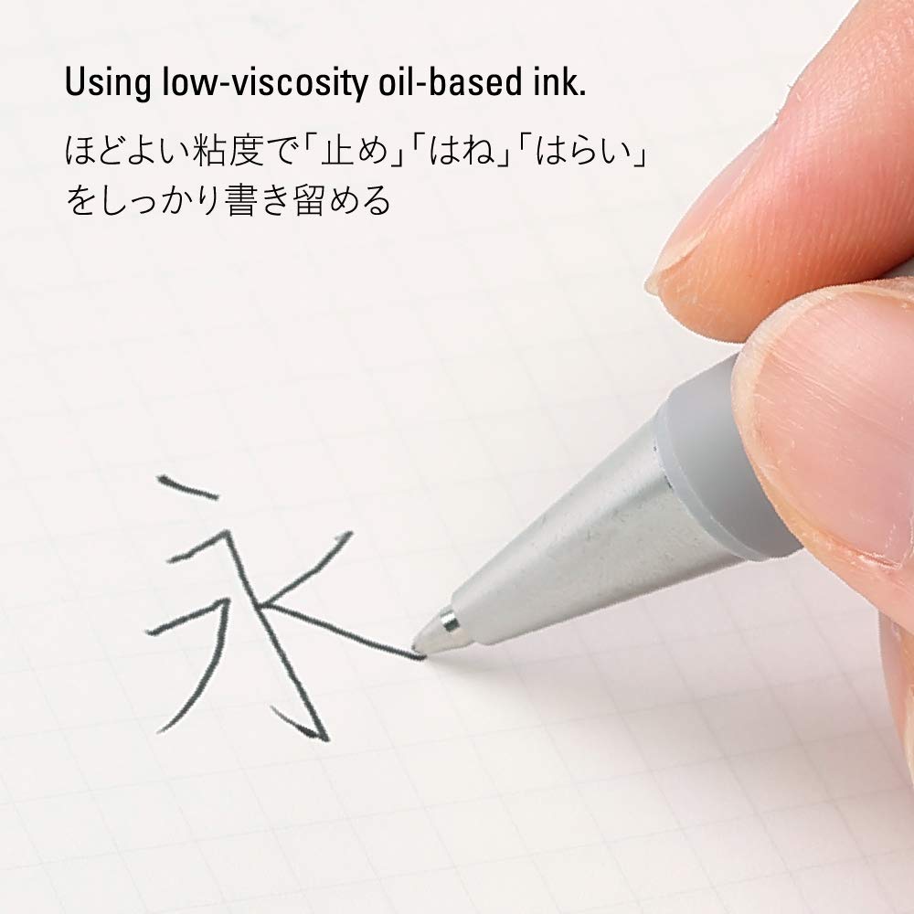 NITOMS STALOGY Low Viscosity Black Ballpoint Pen 0.7mm S5110 - Smooth Writing
