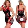 Women Sexy Lingerie Erotic Transparent Underwear Lace Hang Neck Open Crotch Nightdress Lace Handcuffs Couples Sex Game Clothes
