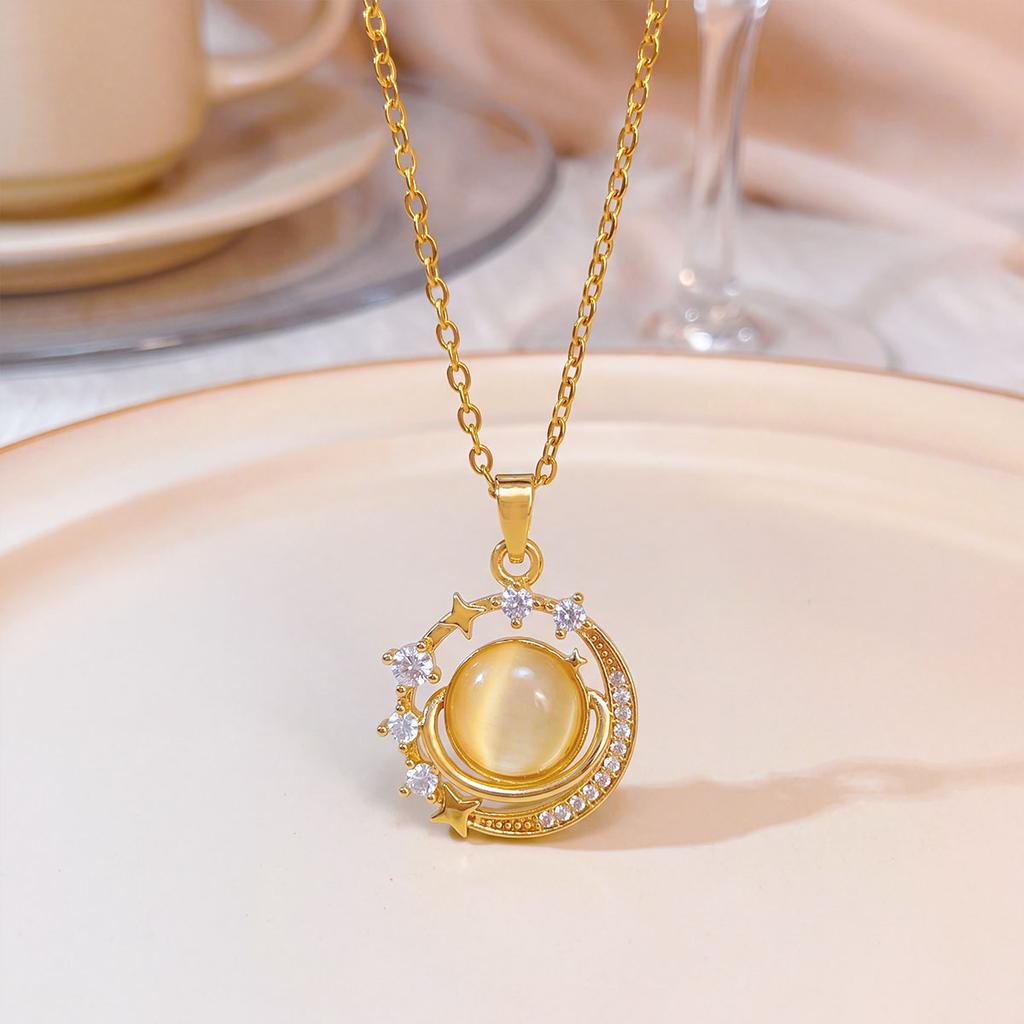 Necklace Women's New Dream Planet Series Exquisite Necklace Niche Design Light Luxury Fashion High-end Titanium Steel Accessories