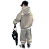 Hoodies Set Solid Color Men's Children's Sets Child Boys Kids Clothes Boy Elementary Student Suit Autumn Winter