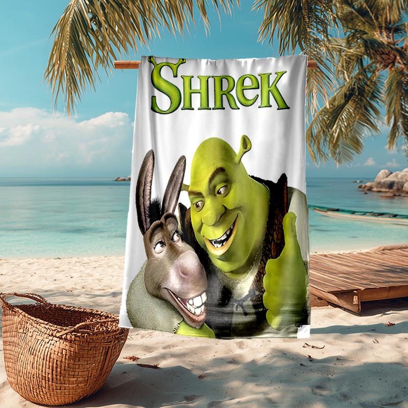 Ultra-Soft Beach Towel with Shrek Theme,Ideal for Pool - Camping, Diving - Perfect Travel Essential, Vibrant Beach Towel.