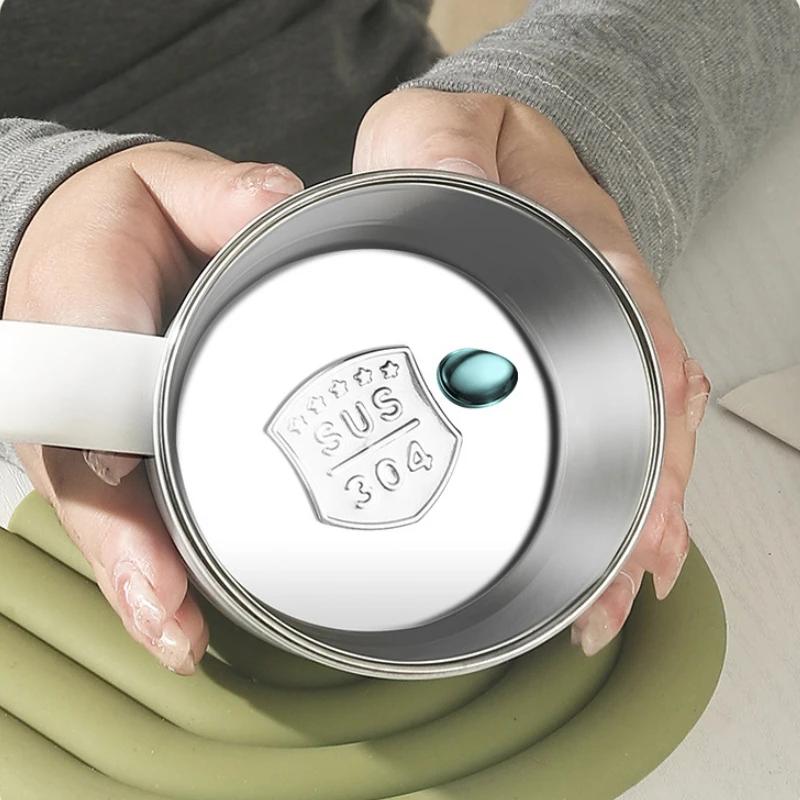 304 Stainless Steel Coffee Mugs with Handle Portable Heat-resistant Creative PP Liner Drinking Water Milk Tea Cup Gift Drinkware
