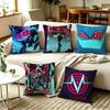 VVox Populi hHazbin Hotel Pillow Case Square DoubleSided Sofa Cushion Cover Bedroom Bedside Pillow