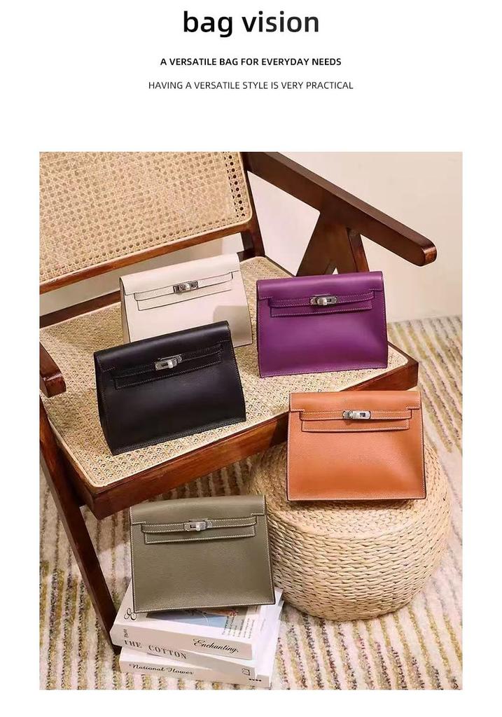 Borsa a Tracolla Kelly alla Moda in Pelle di Vitello per Donna - Borsa a Spalla Versatile, di Alta Gamma, in Vera Pelle con Sensazione di Lusso Leggero